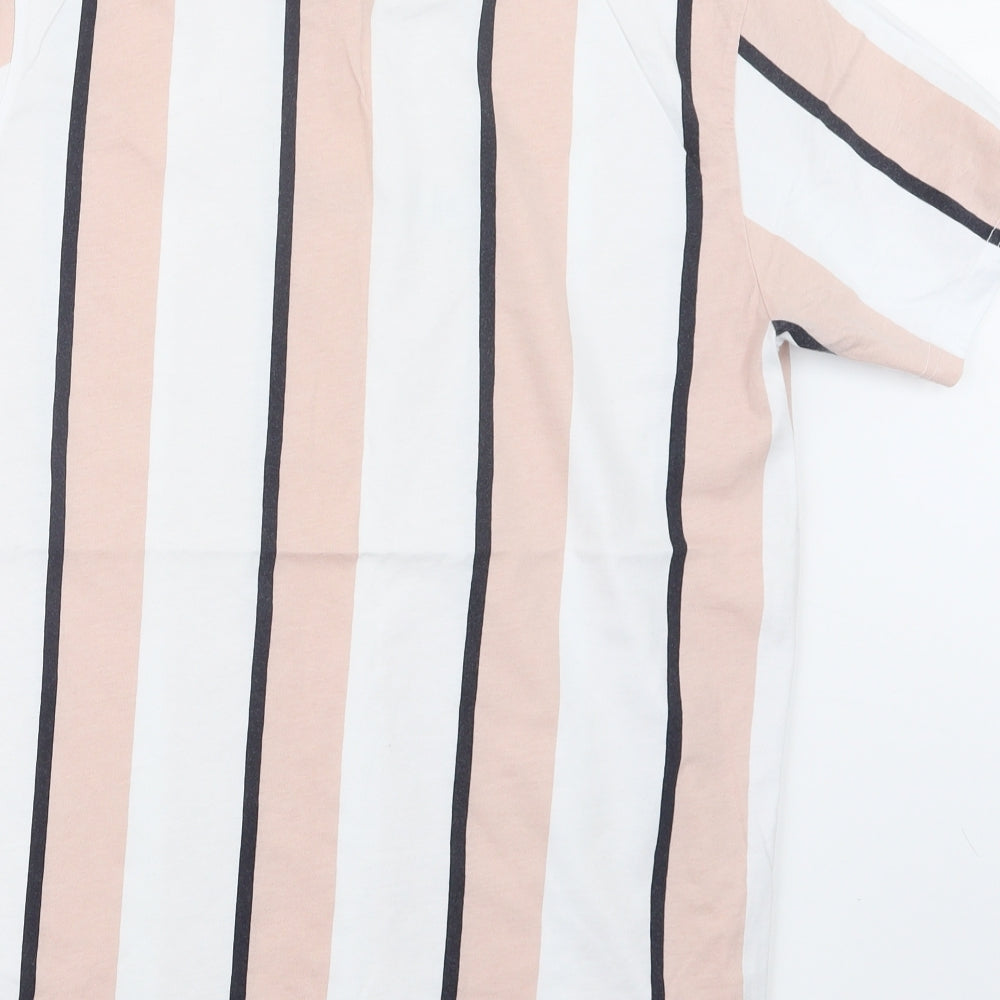 NICCE Mens Pink Striped   T-Shirt Size M