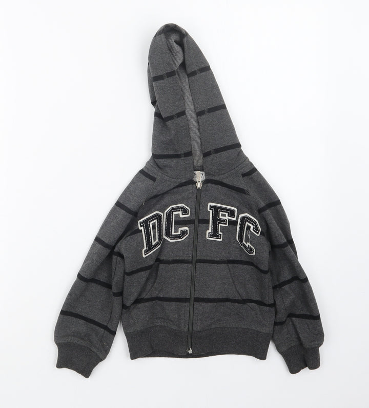 Derby County Football Club Boys Grey Striped  Full Zip Hoodie Size 2-3 Years  - Derby County Football Club