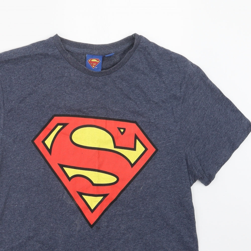 Cedar Wood State Mens Blue    T-Shirt Size S  - Superman
