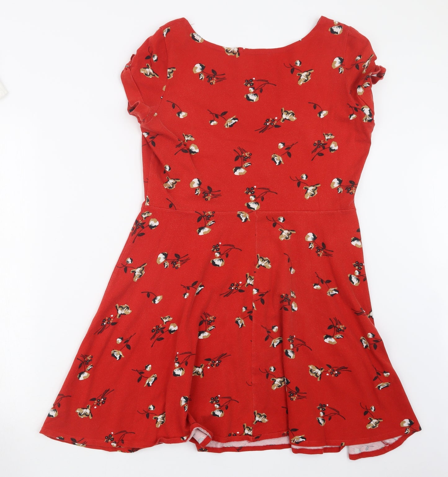 Dorothy Perkins Womens Red Floral  T-Shirt Dress  Size 14