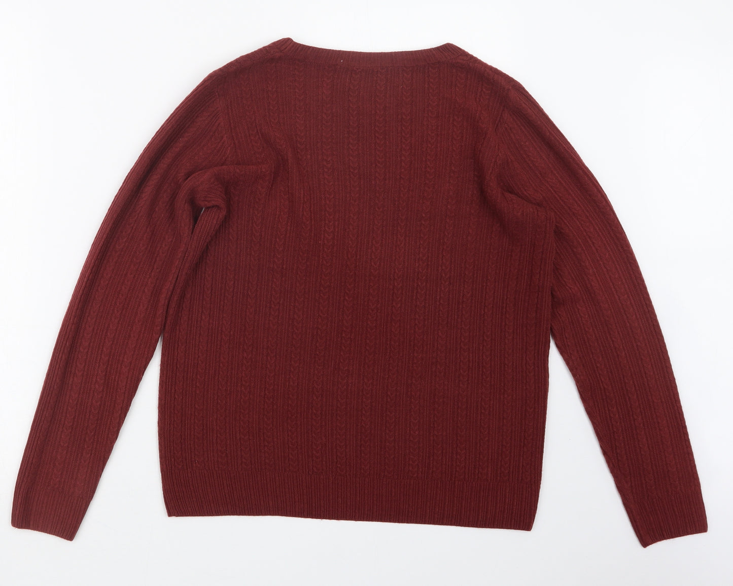 TU Womens Red  Knit Pullover Jumper Size 14