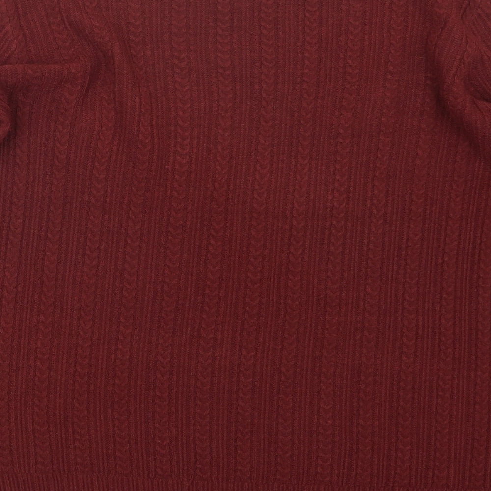 TU Womens Red  Knit Pullover Jumper Size 14