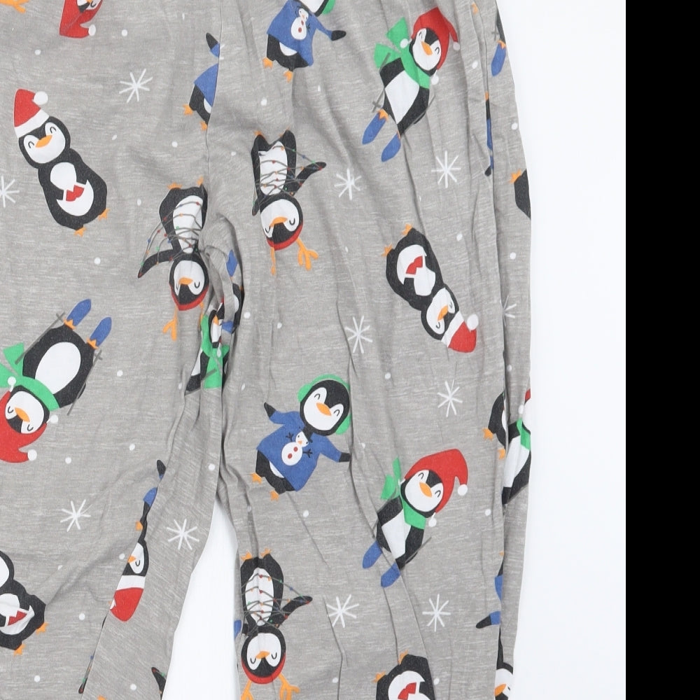 B&M Mens Grey Geometric   Pyjama Pants Size XL  - Christmas
