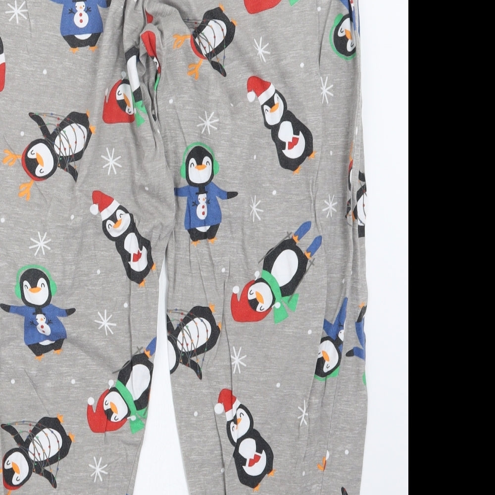 B&M Mens Grey Geometric   Pyjama Pants Size XL  - Christmas