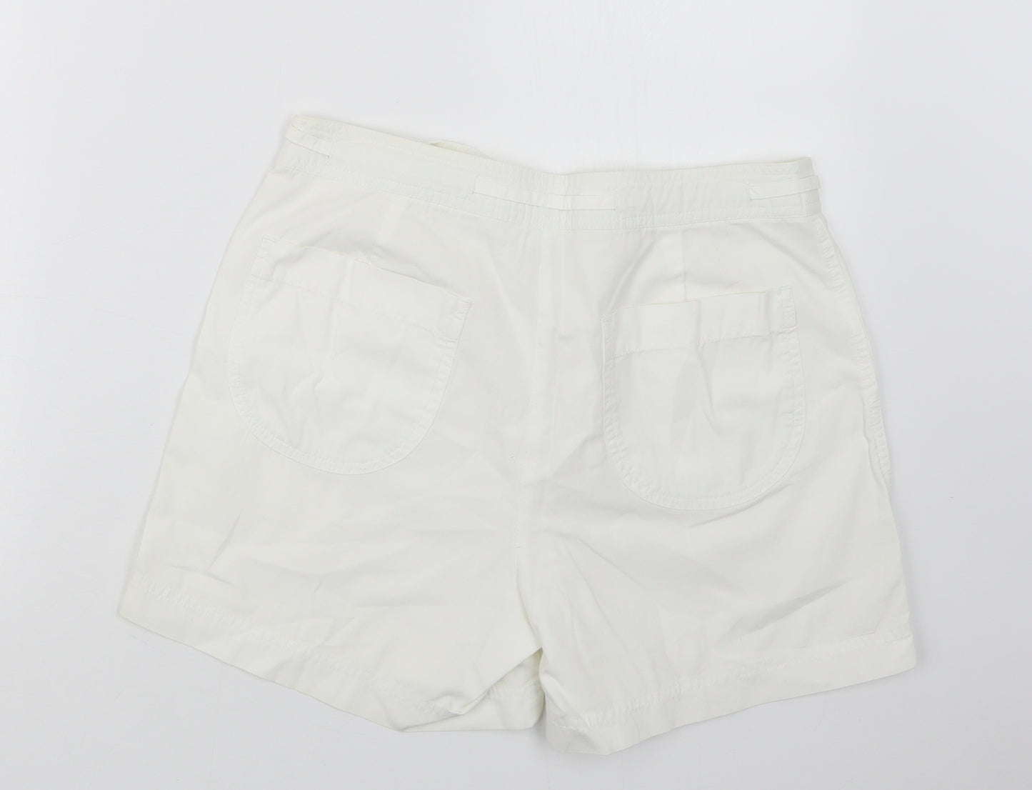 Marks and Spencer Womens White   Boyfriend Shorts Size 12