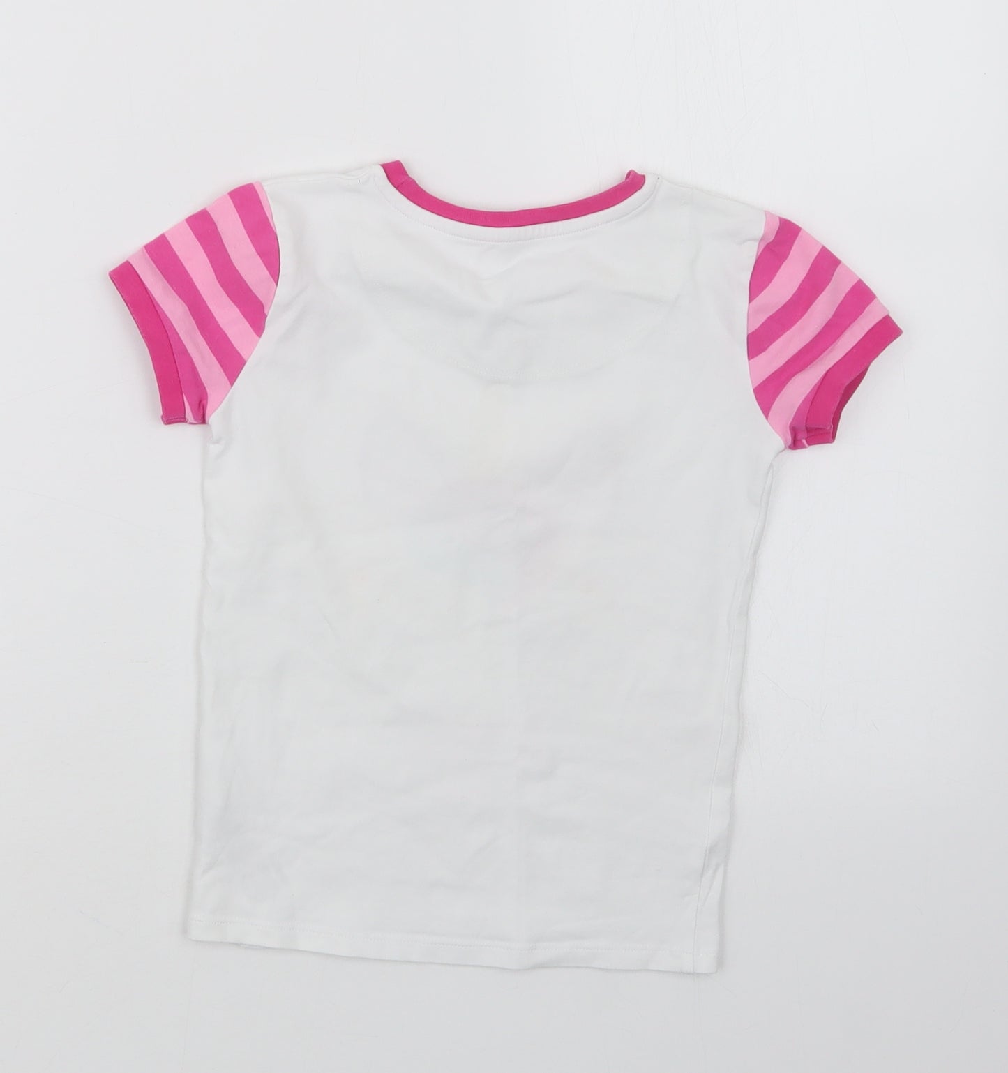 Harry Bear Girls White   Basic T-Shirt Size 7-8 Years  - Unicorn
