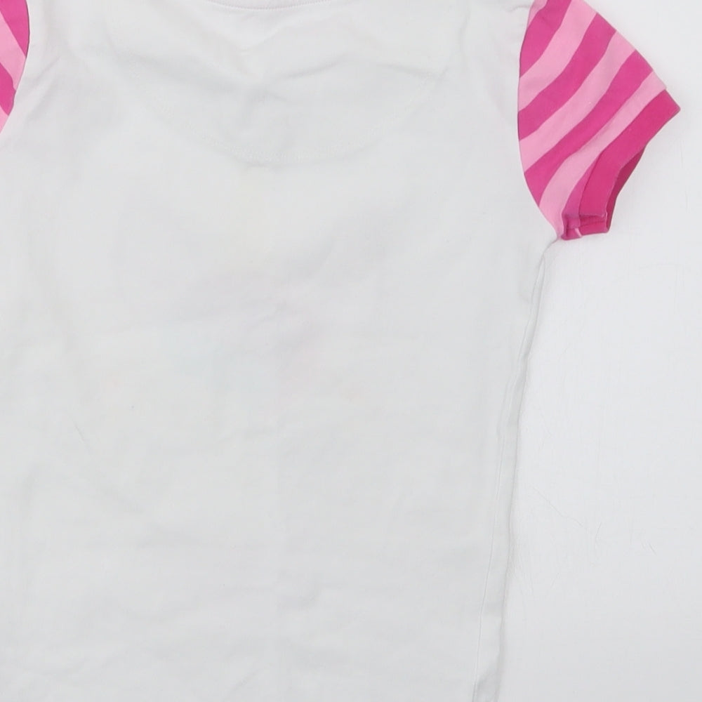 Harry Bear Girls White   Basic T-Shirt Size 7-8 Years  - Unicorn