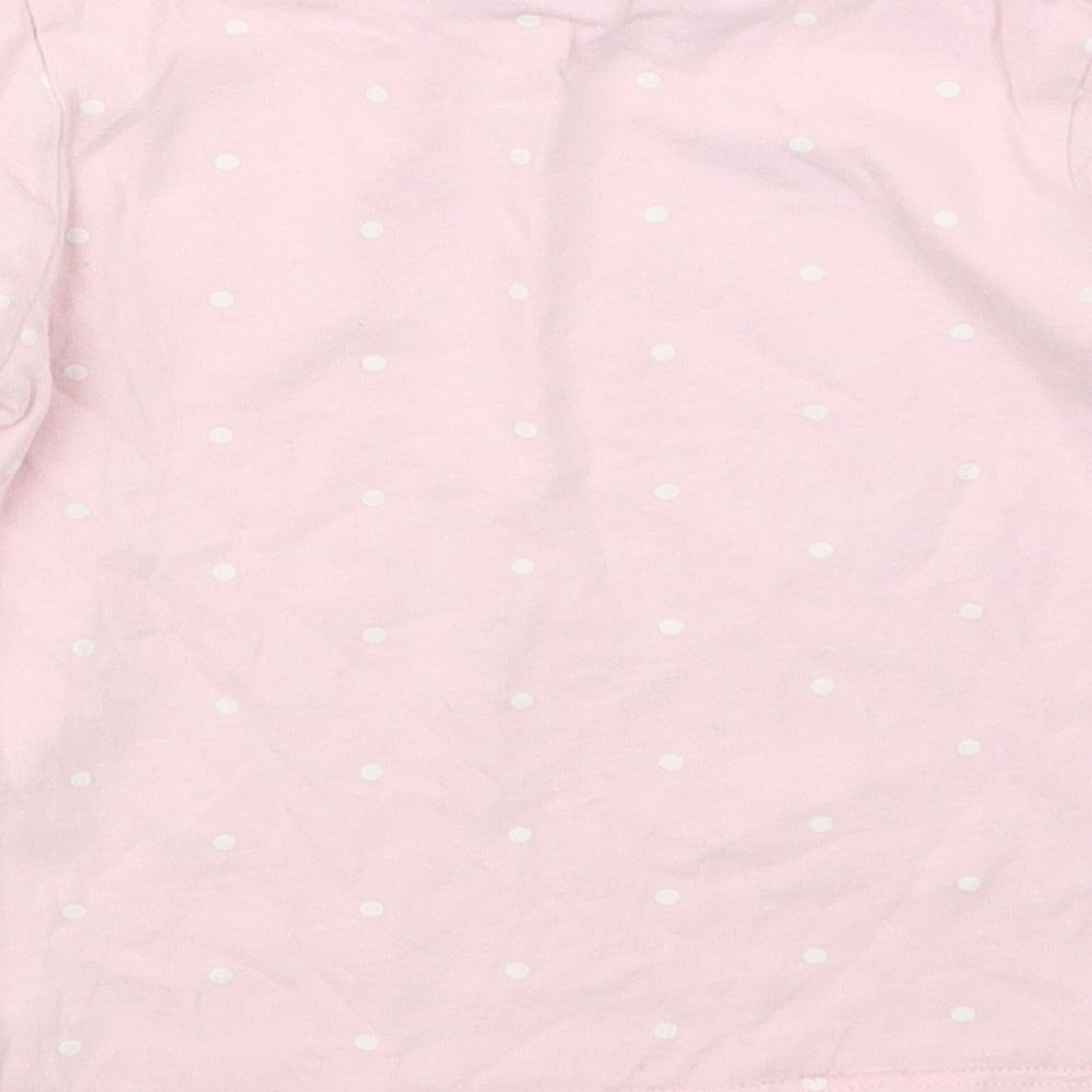 George Girls Pink Spotted  Basic T-Shirt Size 2-3 Years