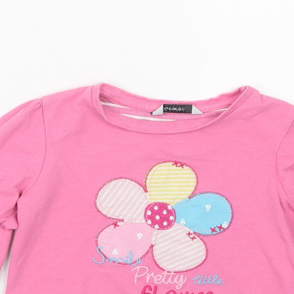 George Girls Pink   Basic T-Shirt Size 2-3 Years