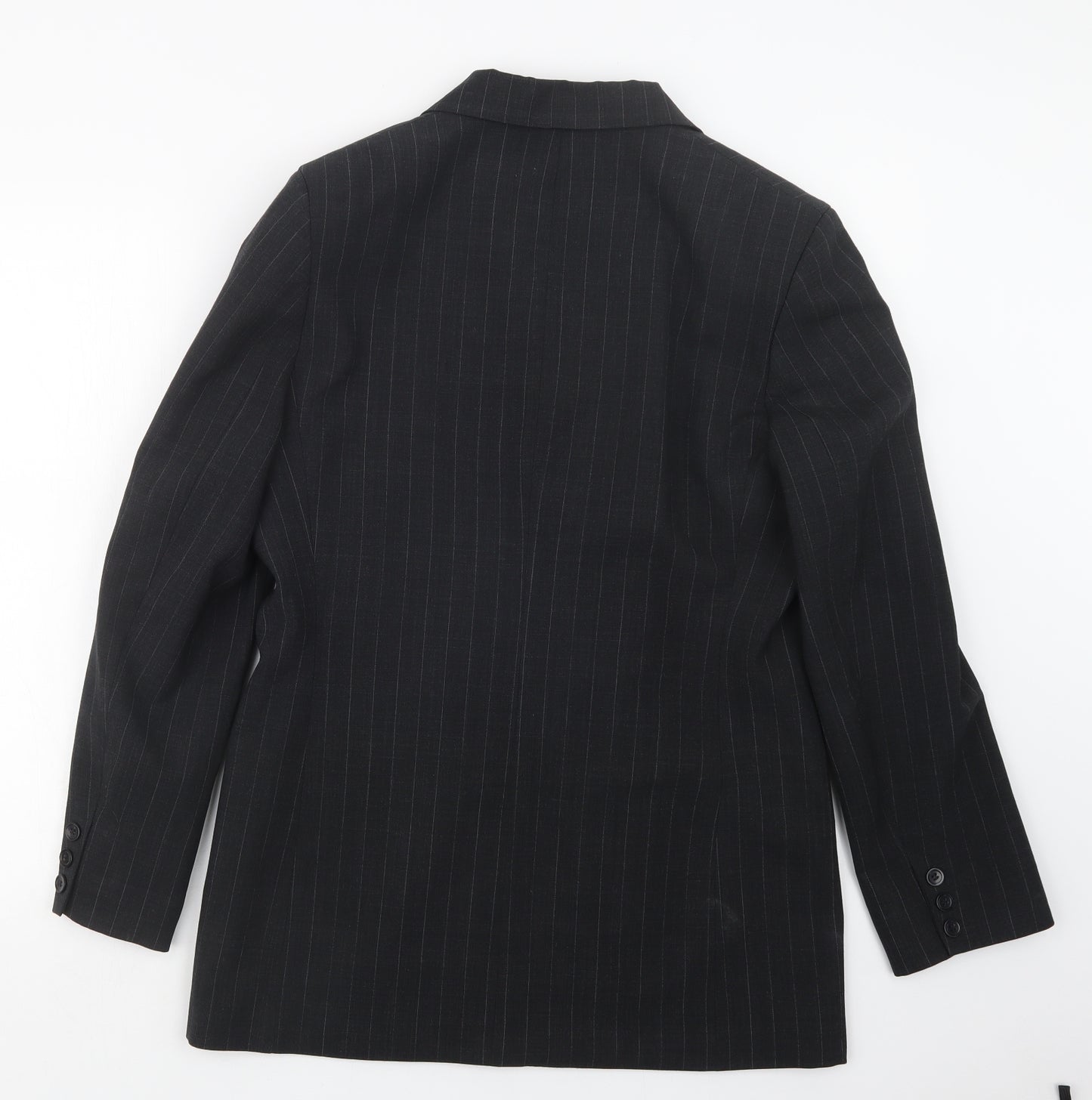 DCC Womens Black Striped  Jacket Blazer Size 14