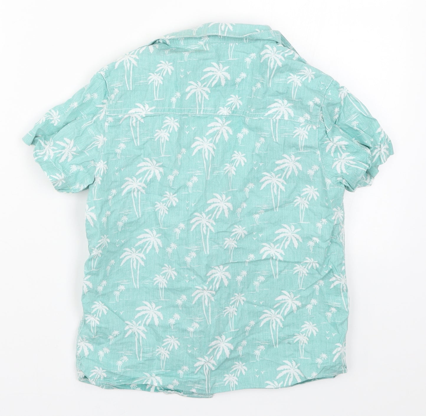 Matalan Boys Blue Floral  Basic Button-Up Size 6-7 Years
