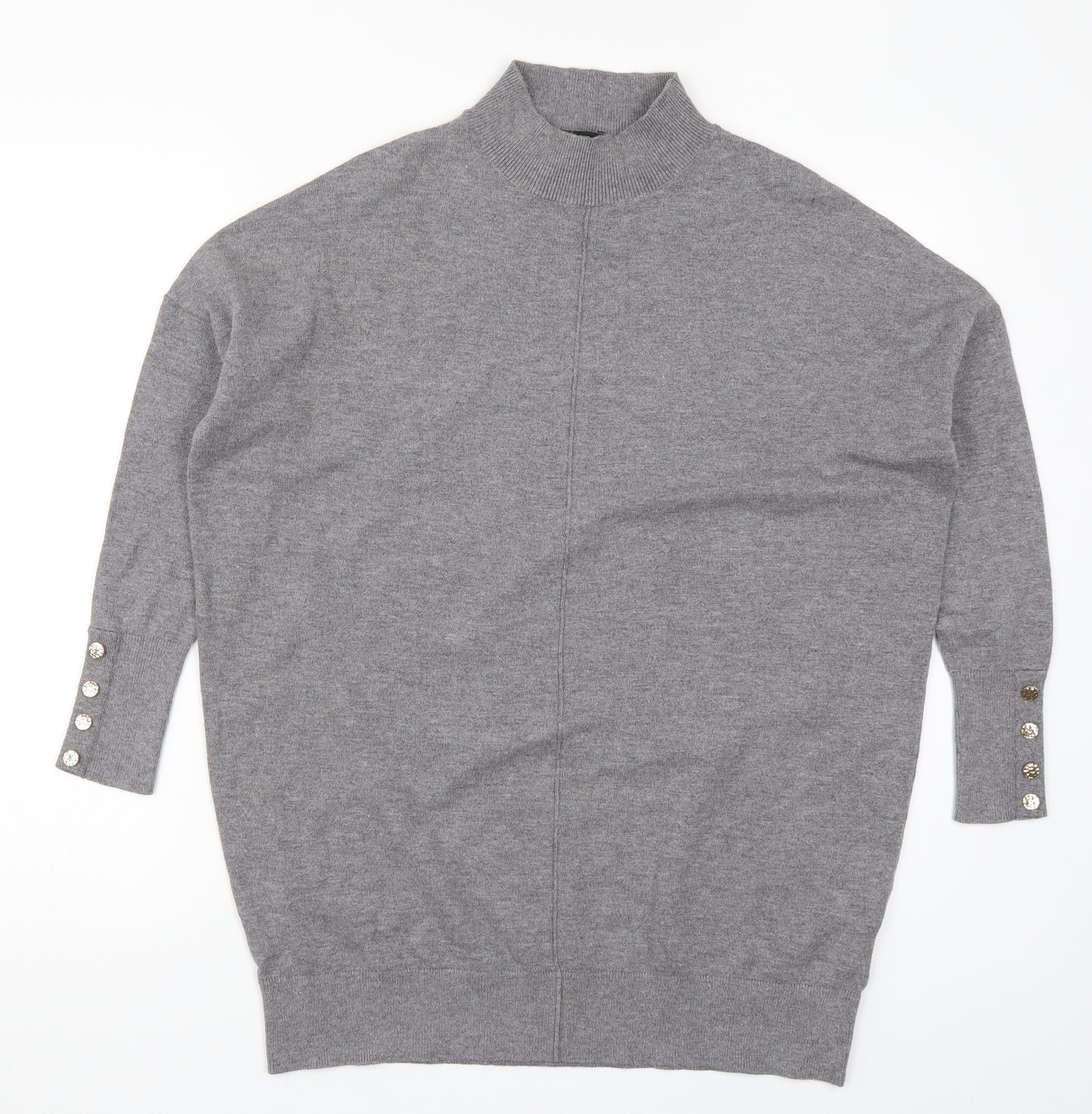 Marks and Spencer Womens Grey  Knit Pullover Jumper Size S