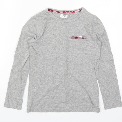 F&F Girls Grey Solid  Top Pyjama Top Size 9-10 Years