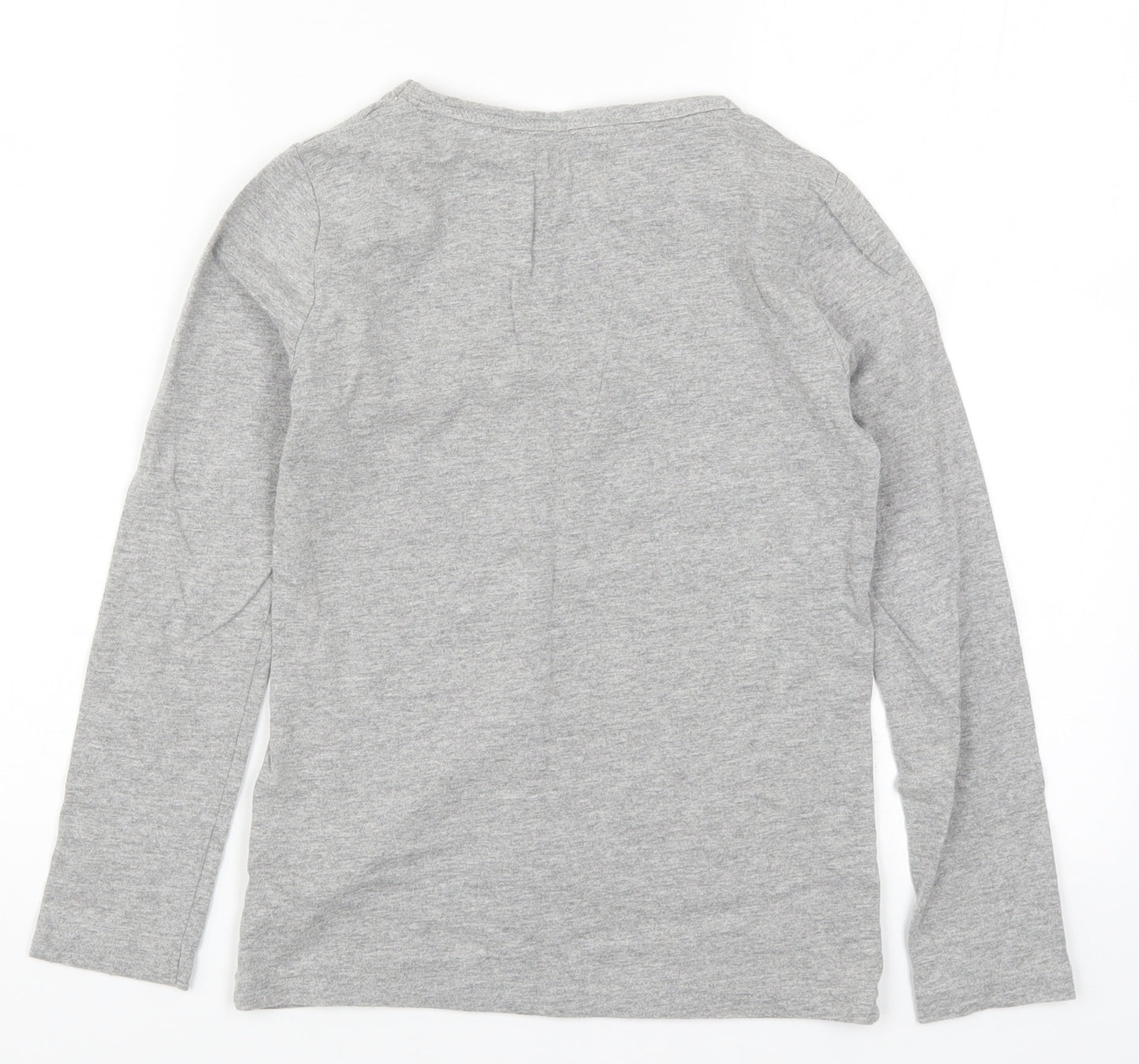F&F Girls Grey Solid  Top Pyjama Top Size 9-10 Years