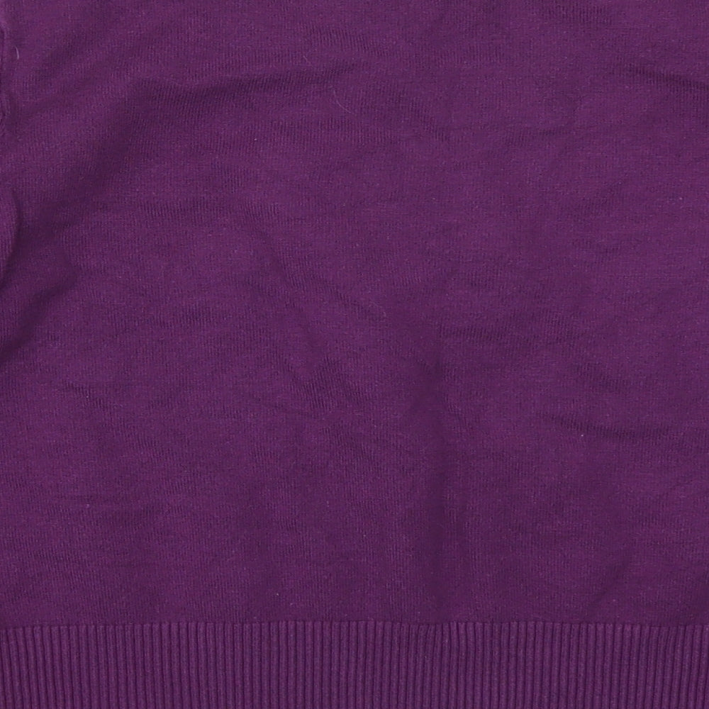Roman Womens Purple Polka Dot Knit Pullover Jumper Size 18