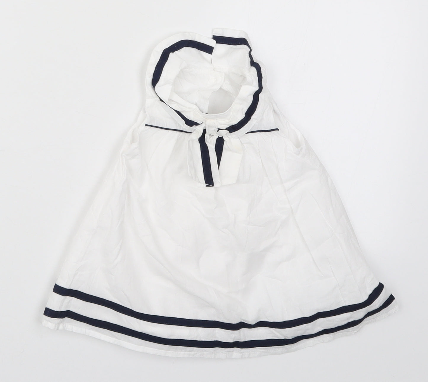 Matalan Girls White Striped  A-Line  Size 3-6 Months