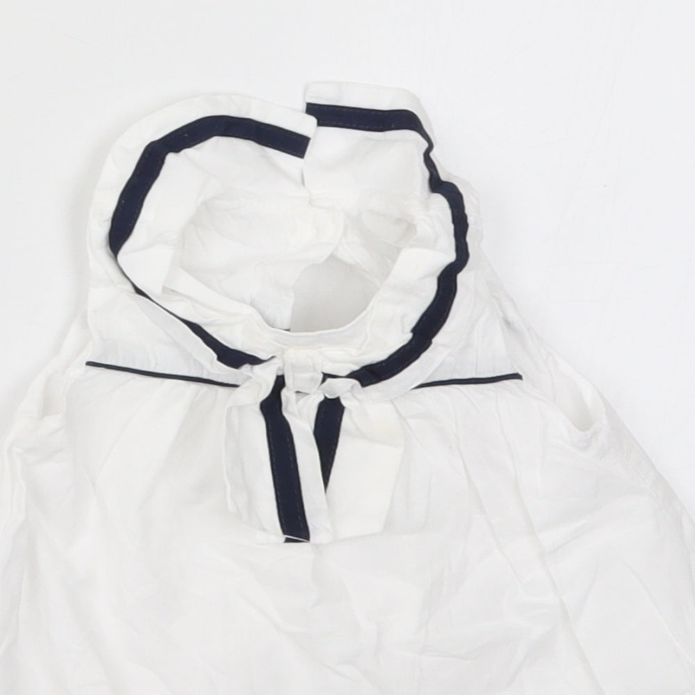 Matalan Girls White Striped  A-Line  Size 3-6 Months