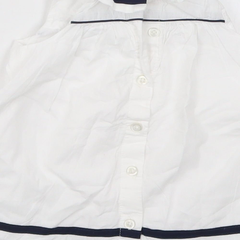 Matalan Girls White Striped  A-Line  Size 3-6 Months