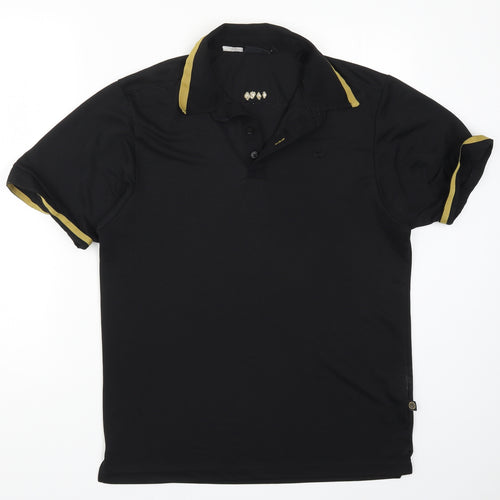 Dimension Mens Black    Polo Size M  - Diamond Spade Hearts Clubs