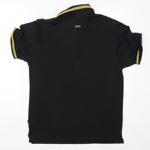 Dimension Mens Black    Polo Size M  - Diamond Spade Hearts Clubs
