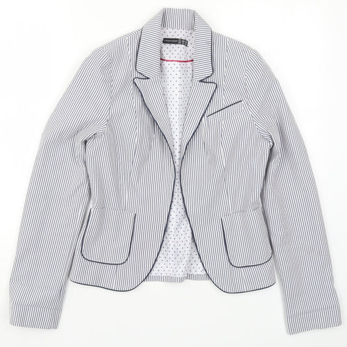 Atmosphere Womens Blue Striped  Jacket Blazer Size 6