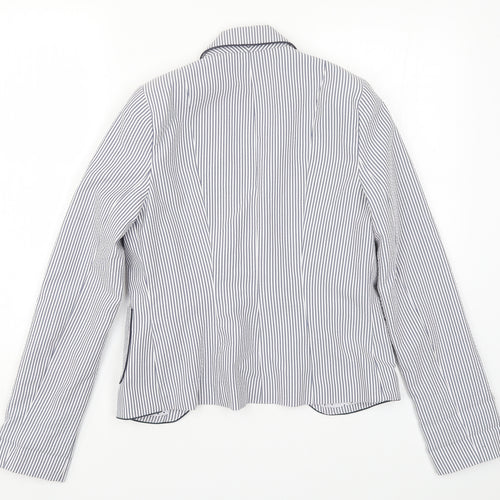 Atmosphere Womens Blue Striped  Jacket Blazer Size 6