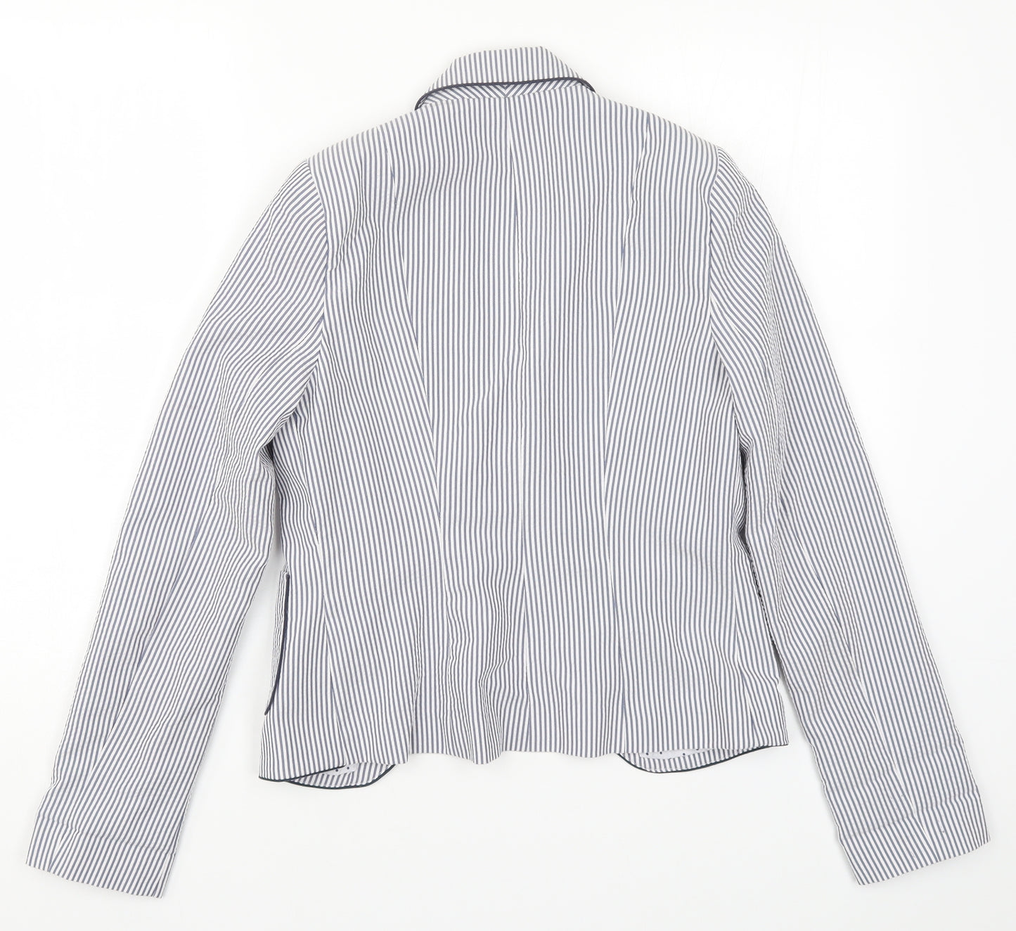 Atmosphere Womens Blue Striped  Jacket Blazer Size 6