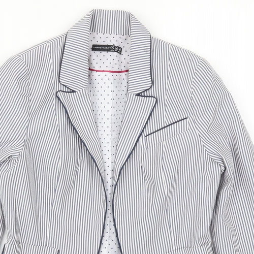 Atmosphere Womens Blue Striped  Jacket Blazer Size 6