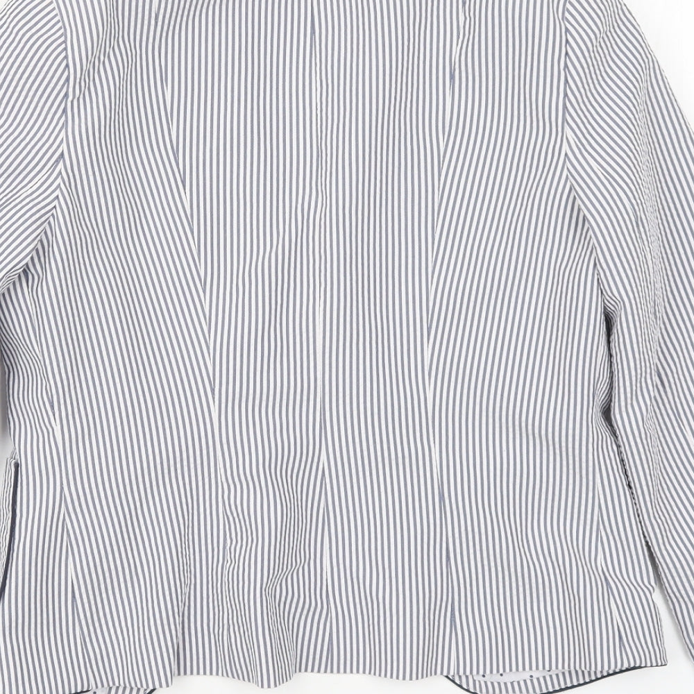 Atmosphere Womens Blue Striped  Jacket Blazer Size 6