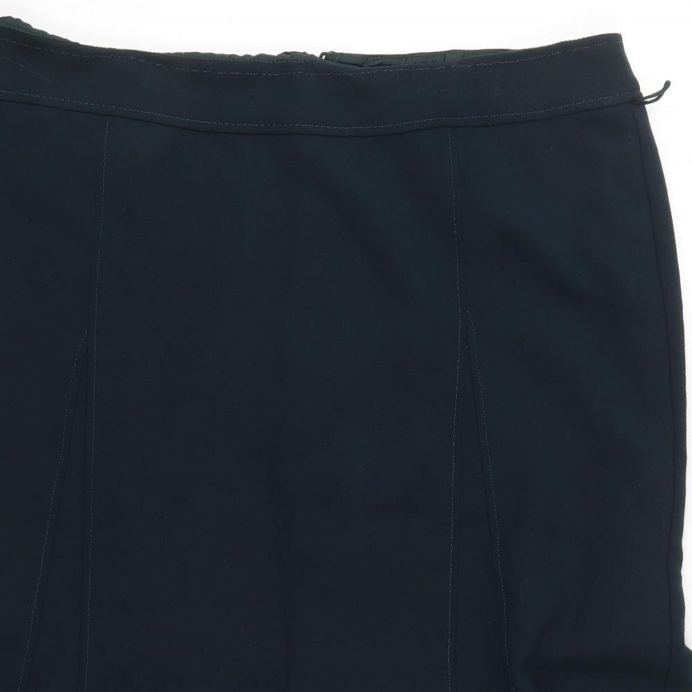 Marks and Spencer Womens Blue   A-Line Skirt Size 22  - Teal