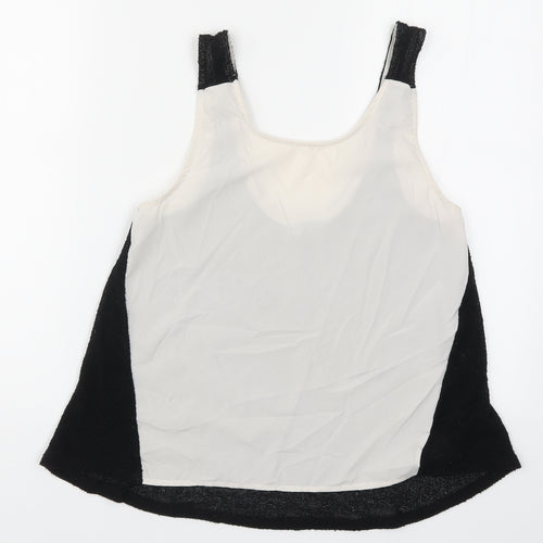 Sparkle & Fade Womens Black   Basic Tank Size S  - Black and White
