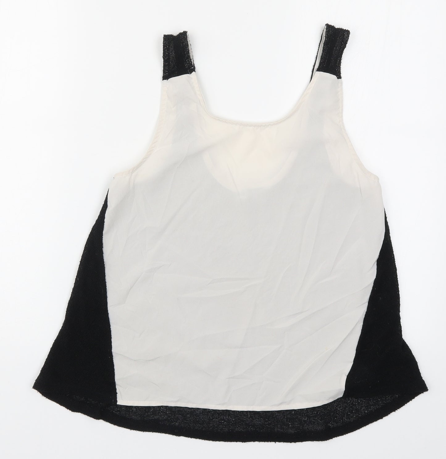 Sparkle & Fade Womens Black   Basic Tank Size S  - Black and White