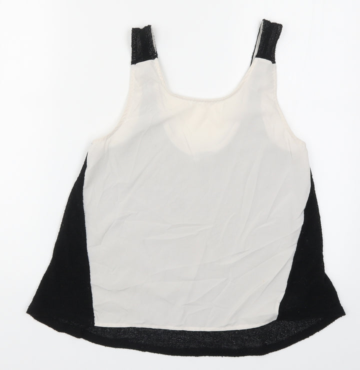 Sparkle & Fade Womens Black Basic Tank Size S - Black and White