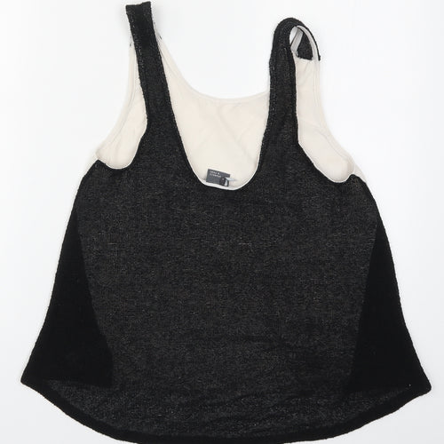 Sparkle & Fade Womens Black   Basic Tank Size S  - Black and White