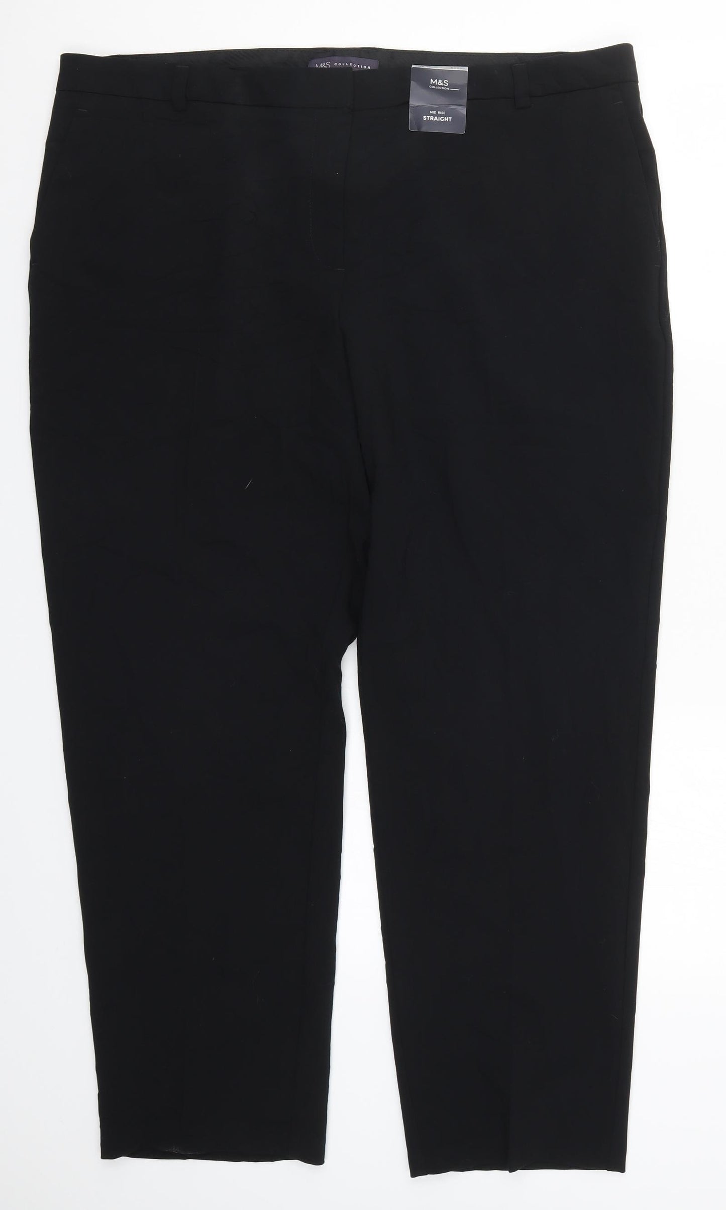 Marks and Spencer Womens Black   Trousers  Size 20 L29 in