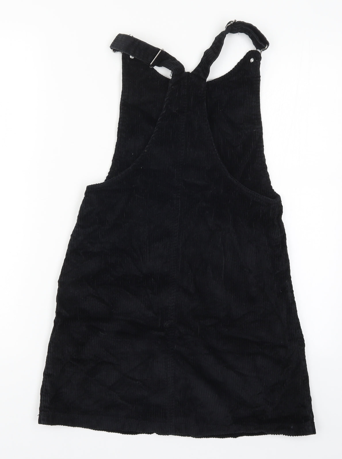 F&F Girls Black  Corduroy Pinafore/Dungaree Dress  Size 12-13 Years