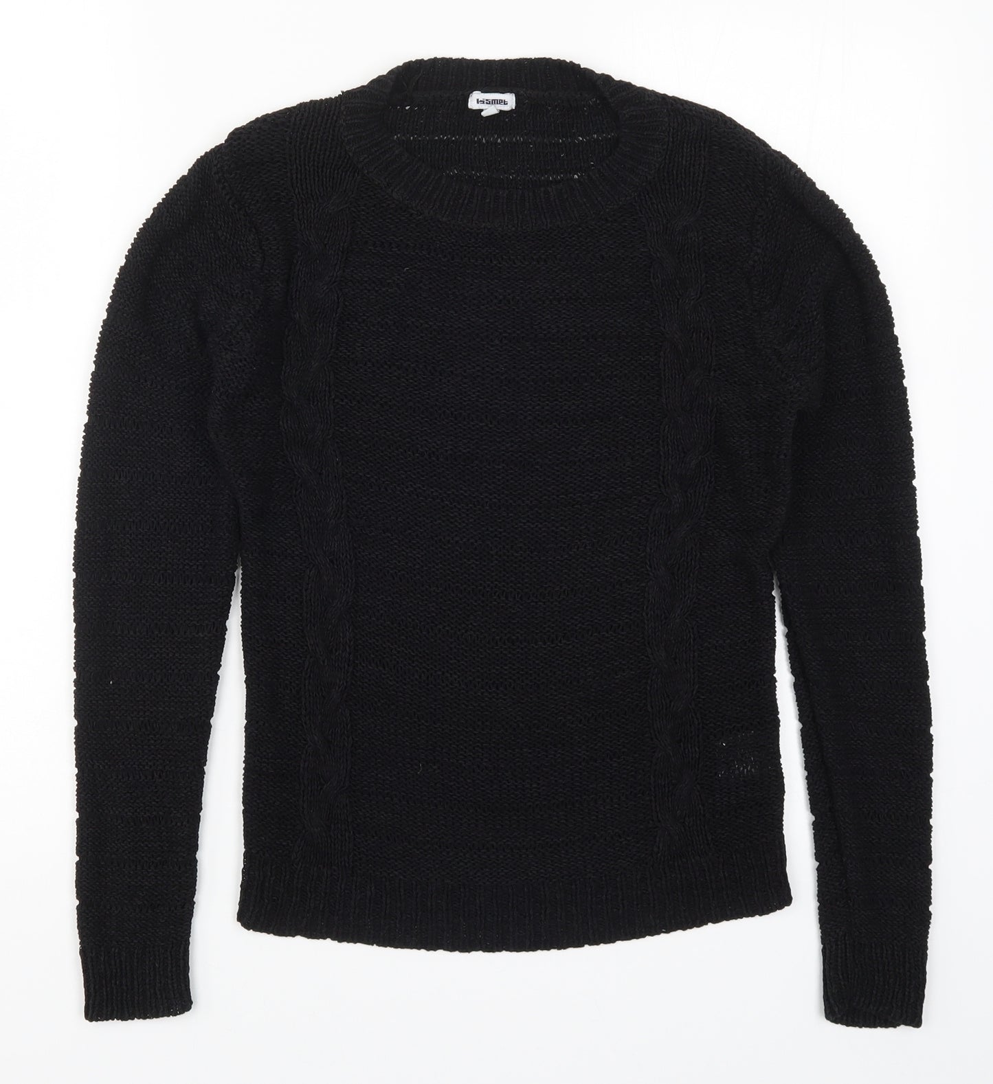 Kismet Womens Black  Knit Pullover Jumper Size S