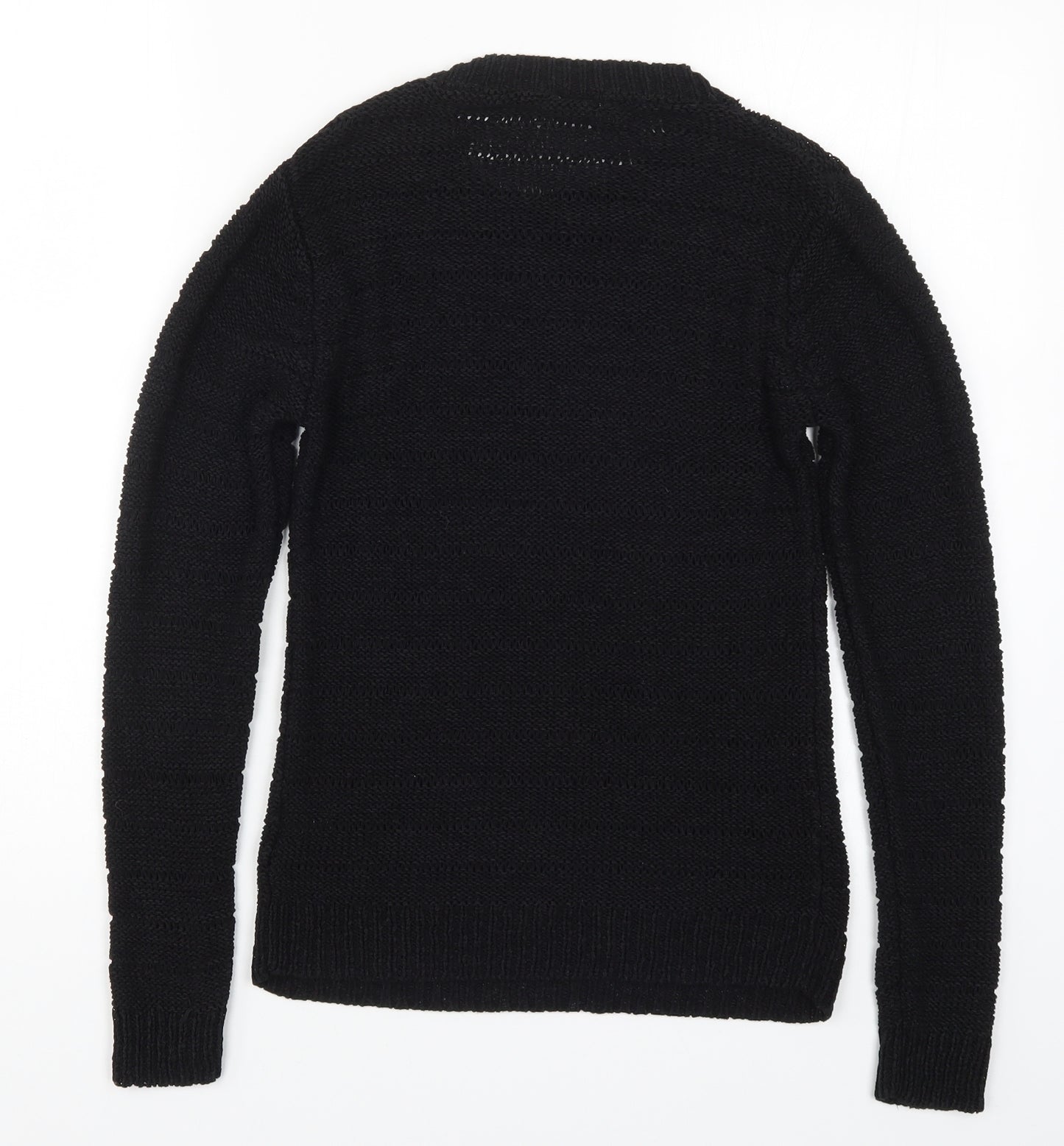 Kismet Womens Black  Knit Pullover Jumper Size S