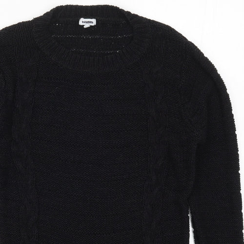 Kismet Womens Black  Knit Pullover Jumper Size S