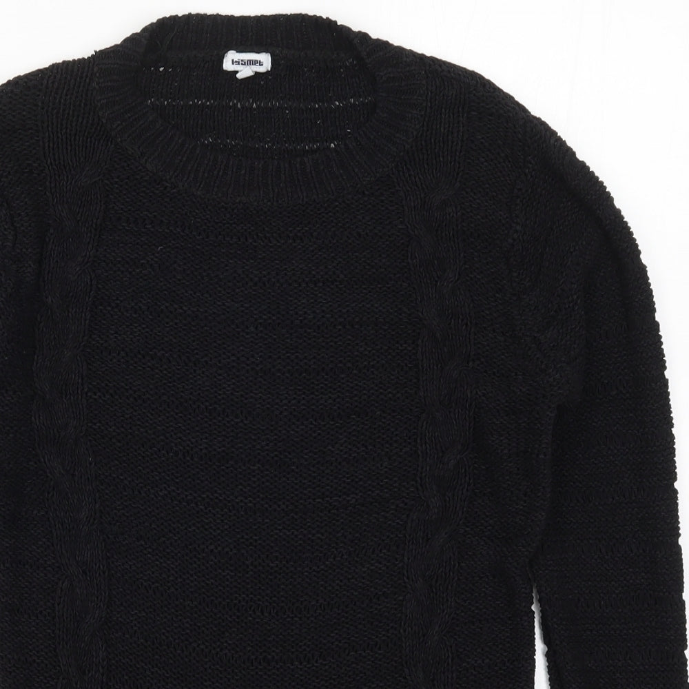 Kismet Womens Black  Knit Pullover Jumper Size S