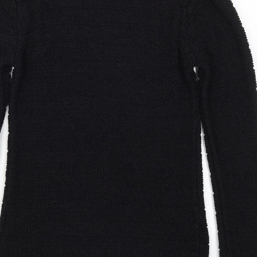 Kismet Womens Black  Knit Pullover Jumper Size S