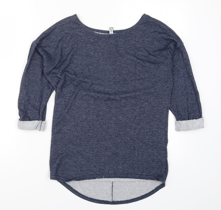 H&M Womens Blue   Pullover Sweatshirt Size XS