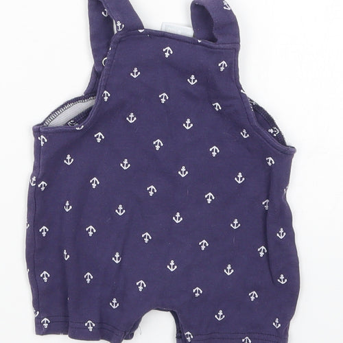 Baby World Boys Blue   Romper One-Piece Size Newborn  - Anchor Print