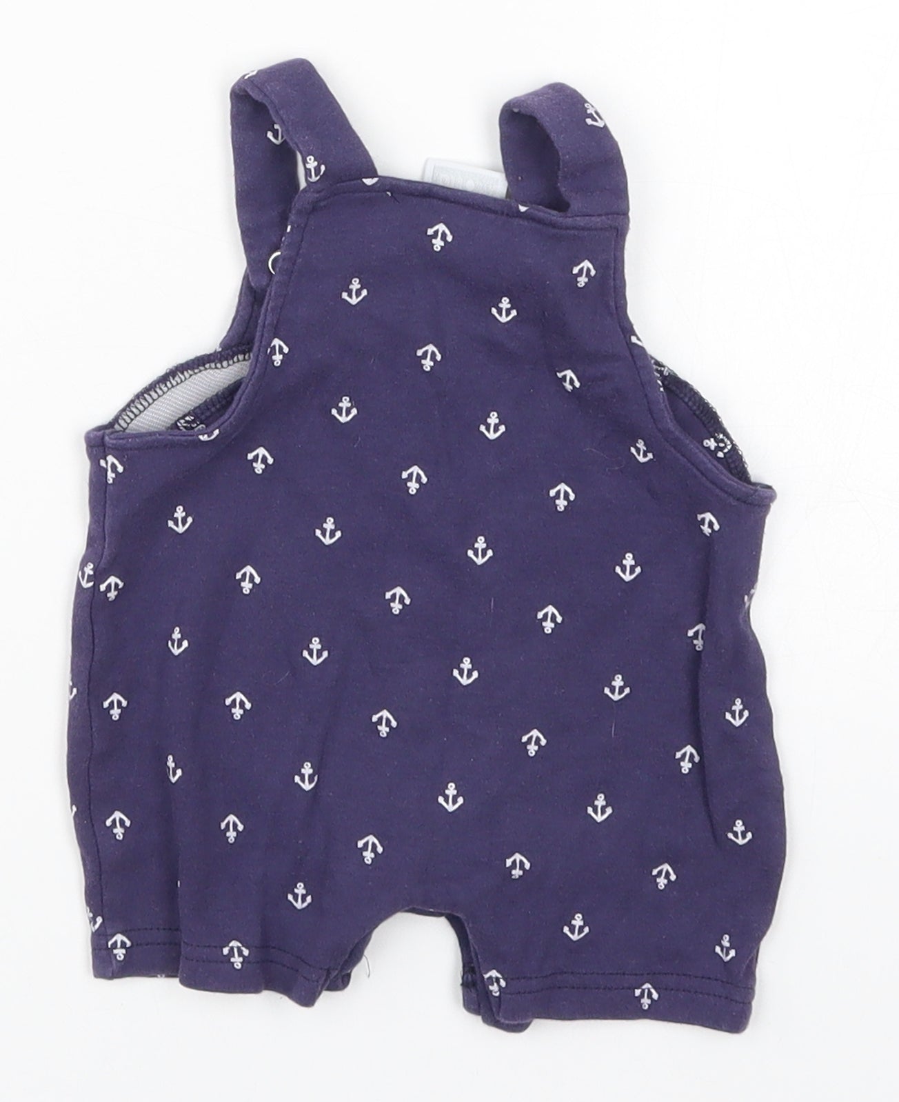 Baby World Boys Blue   Romper One-Piece Size Newborn  - Anchor Print