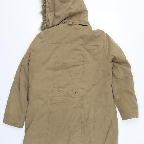 Linea Womens Beige   Parka Coat Size 14
