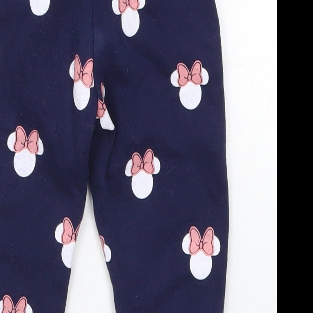 Primark Girls Blue   Sweatpants Trousers Size 6-9 Months  - Minnie Mouse