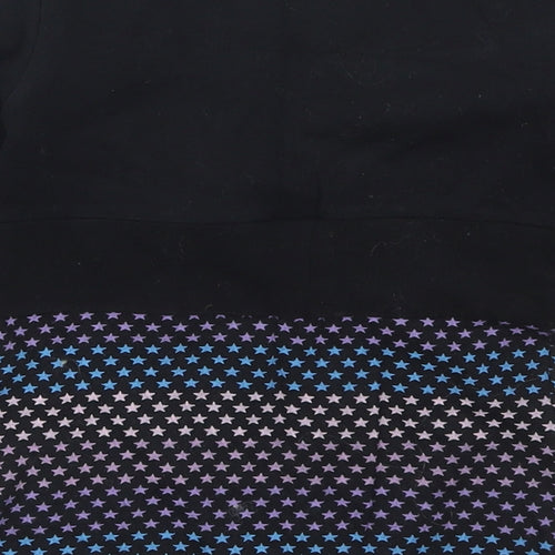 Young Dimension Girls Black   Basic T-Shirt Size 7-8 Years  - Stars