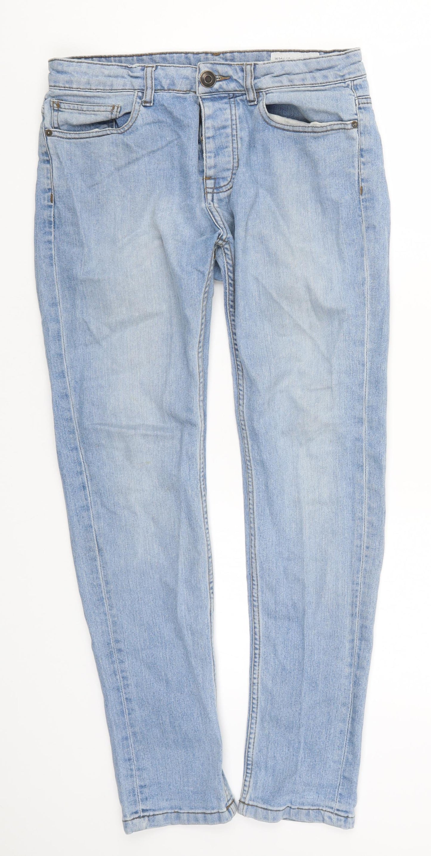 Denim Co Mens Blue  Denim Straight Jeans Size 30 L30 in