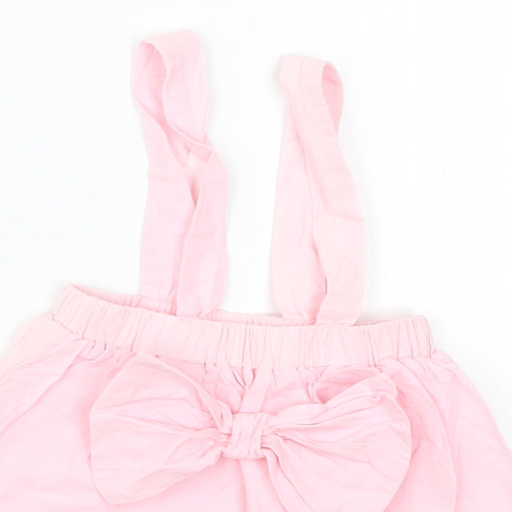Pat Pat Girls Pink   Skater Skirt Size 3-6 Months  - Suspenders