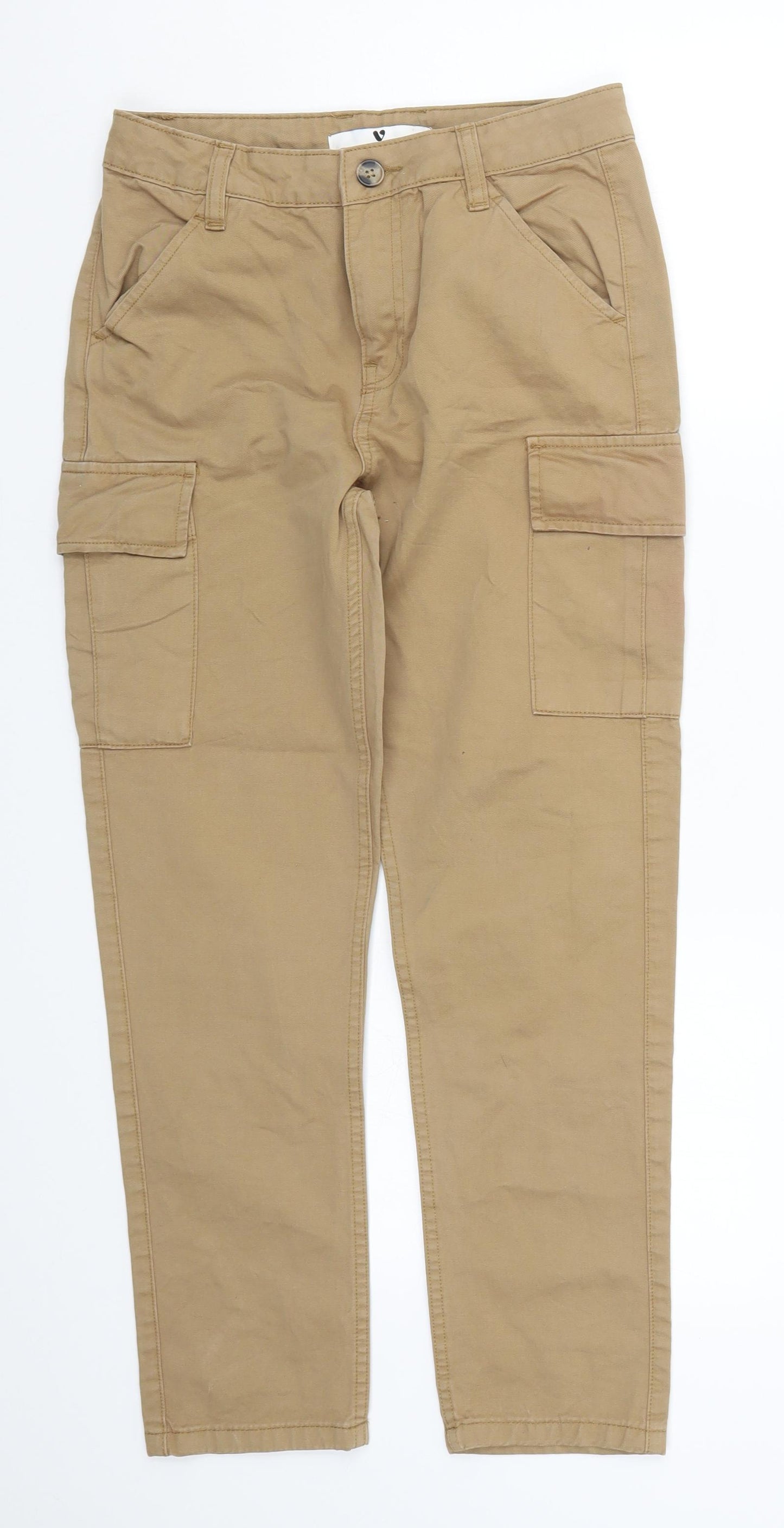 Very Boys Beige   Cargo Trousers Size 12 Years